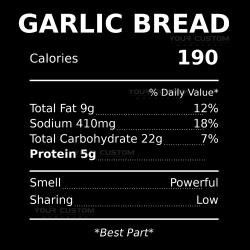 GARLIC BREAD — Food Label Series | Humor Graphic Design